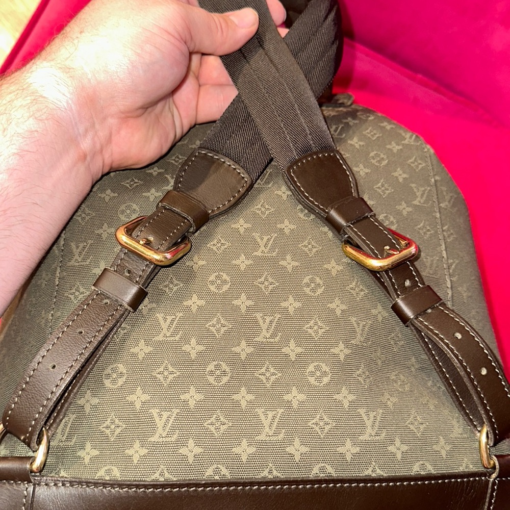 Louis Vuitton khaki mini Lin montsouris GM backpack travel school bag - Picture 5 of 16